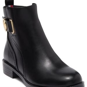 Logo Buckle Ankle Boot